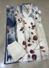 Off White Colour Printed With Hand Work Kurti With Bottom Dupatta Wholesale In India